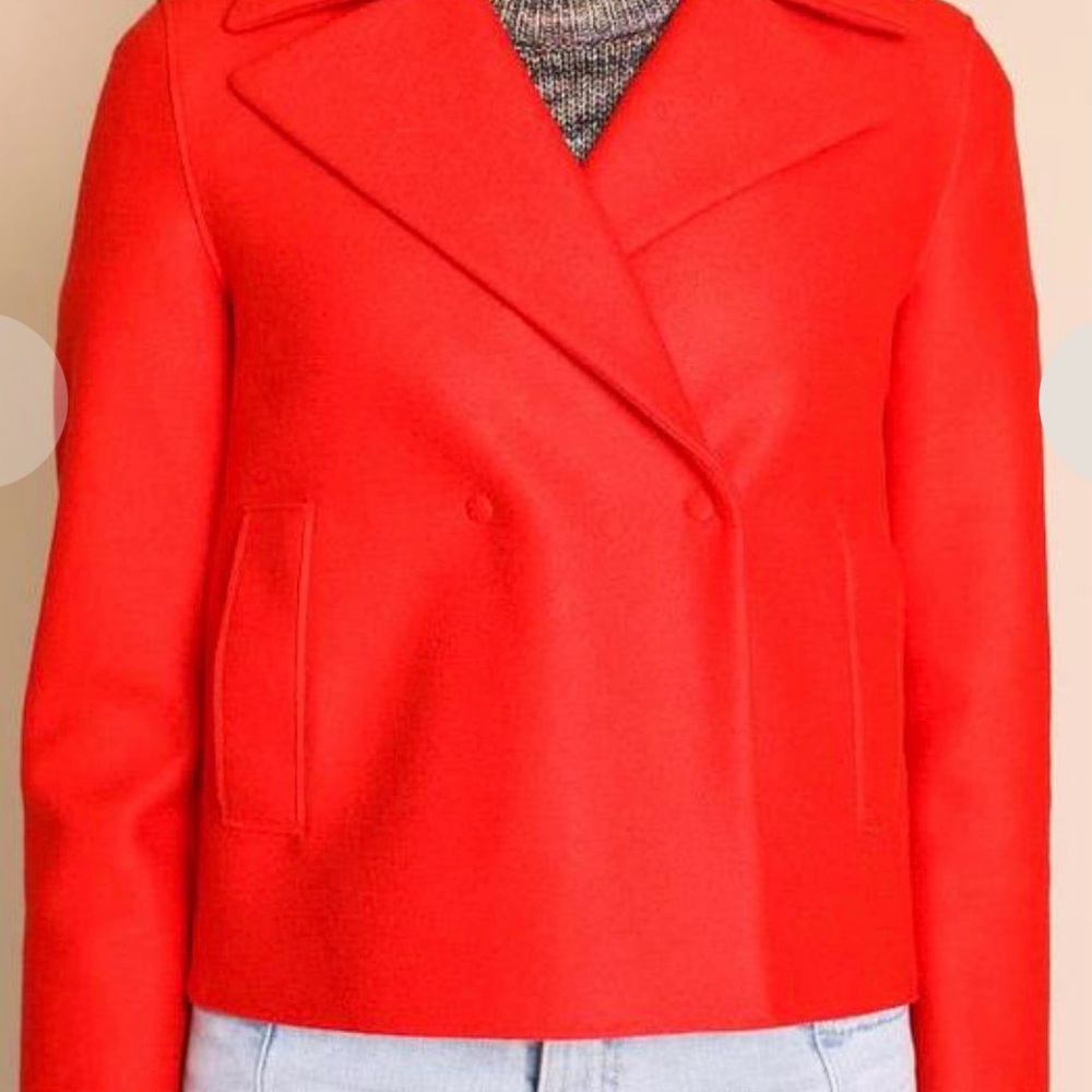 Women's Red Puffer Jacket - Picture 2 of 7